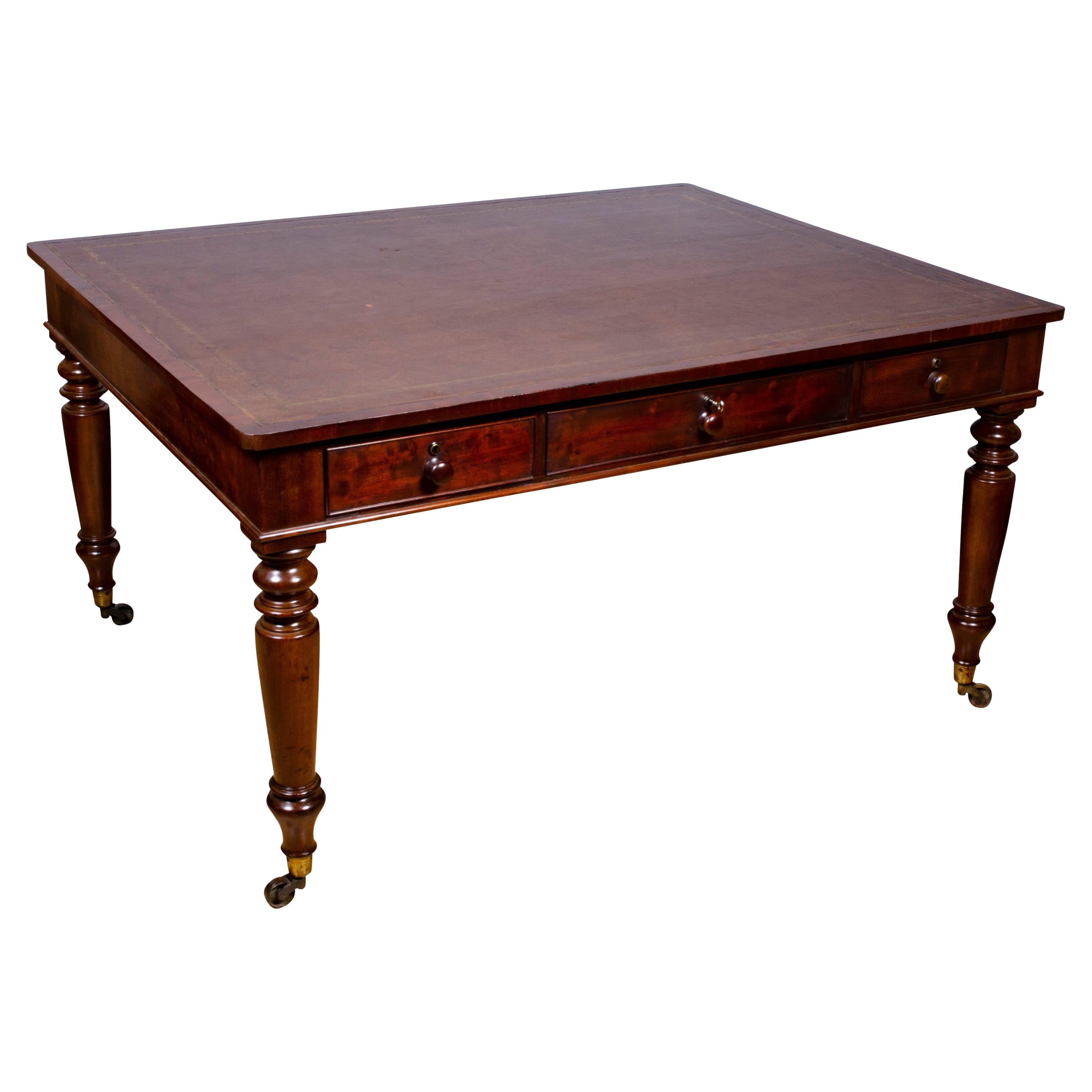 Regency Mahogany Writing Table For Sale