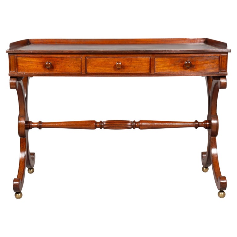 Regency Mahogany Writing Table For Sale at 1stDibs