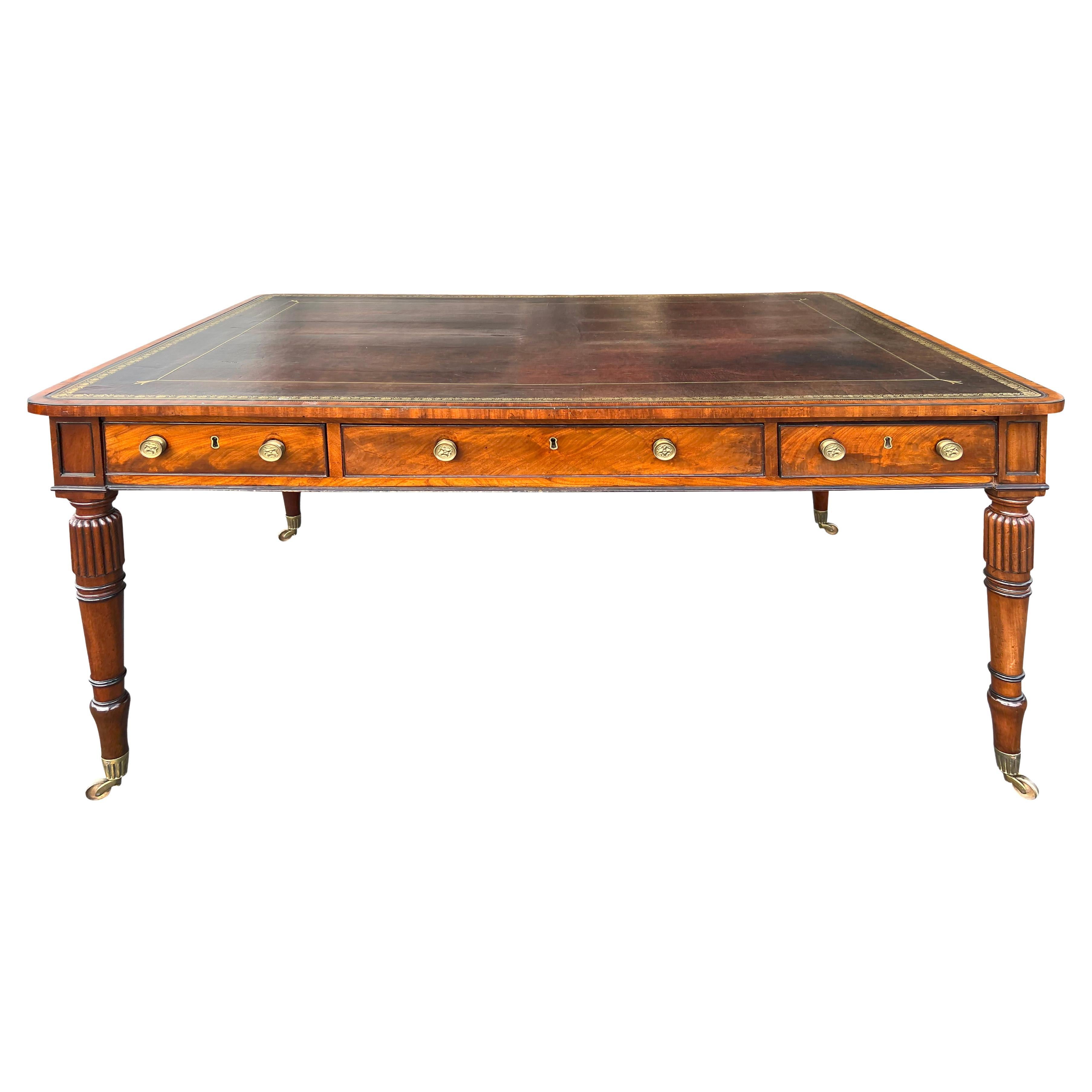 Regency Mahogany Writing Table For Sale