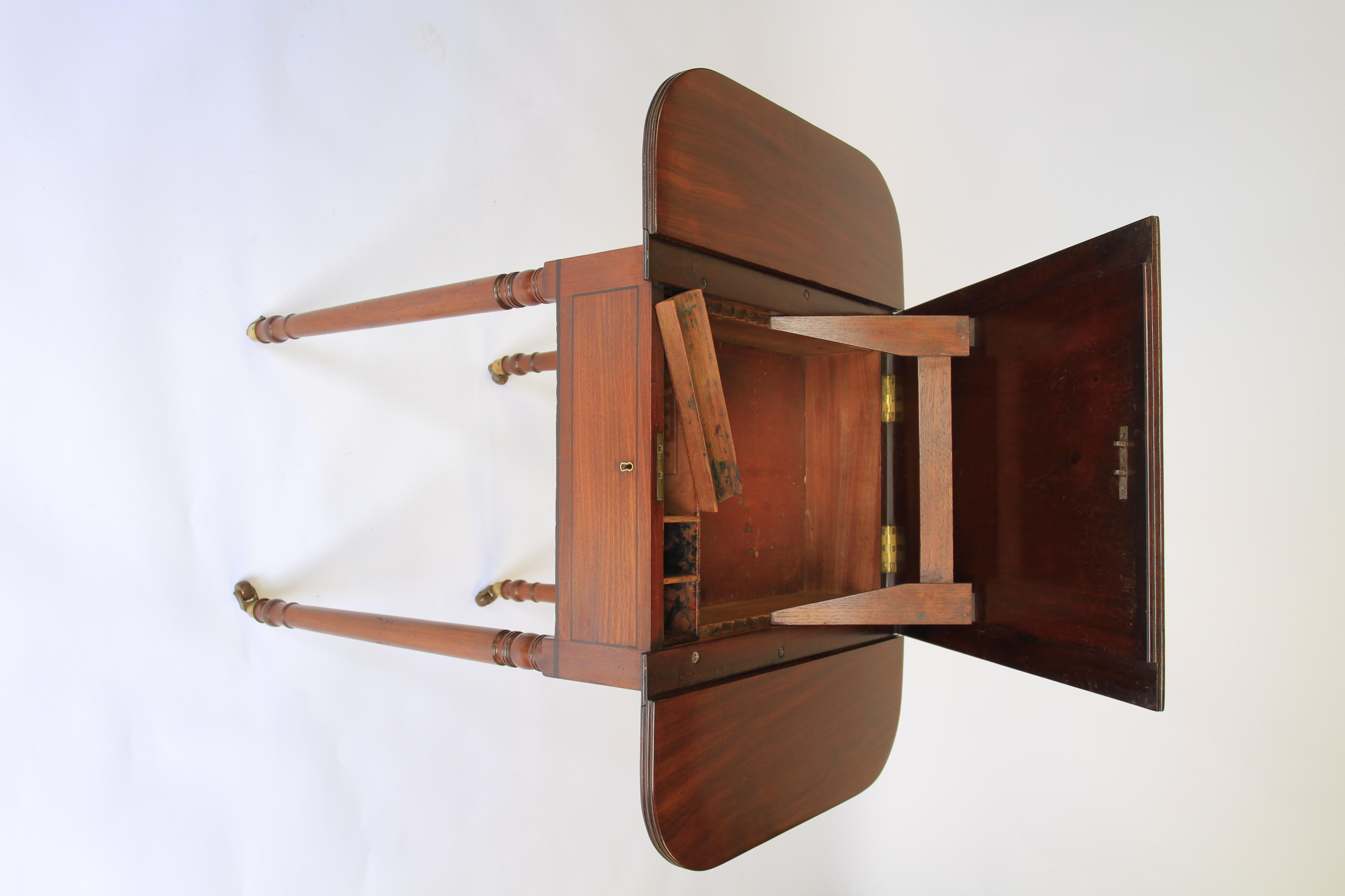 Regency Mahogany writing table with Rachet top For Sale 5