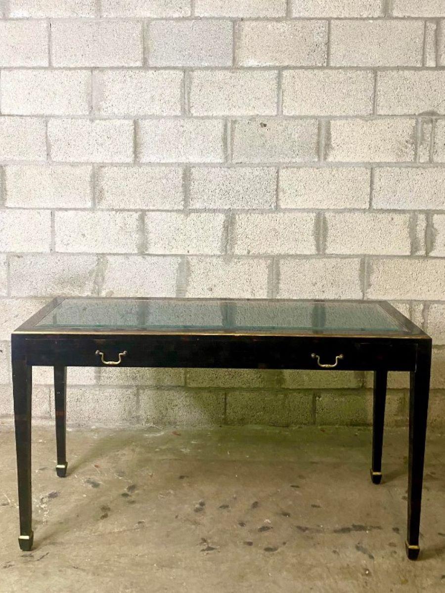 20th Century Regency Maitland-Smith Tessellated Horn Collectors Console Table For Sale