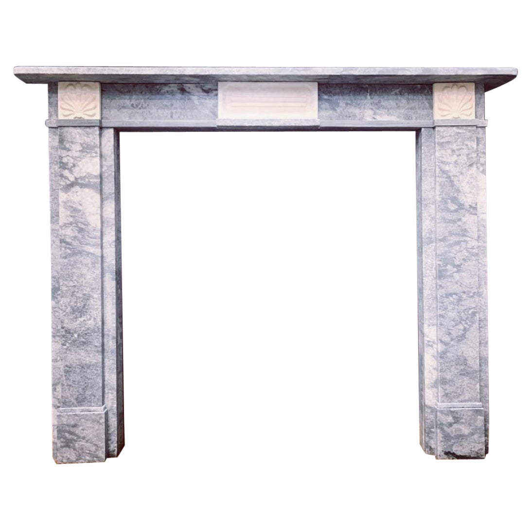 Cornice per caminetto in marmo statuario e Bardigilo in stile Regency in vendita