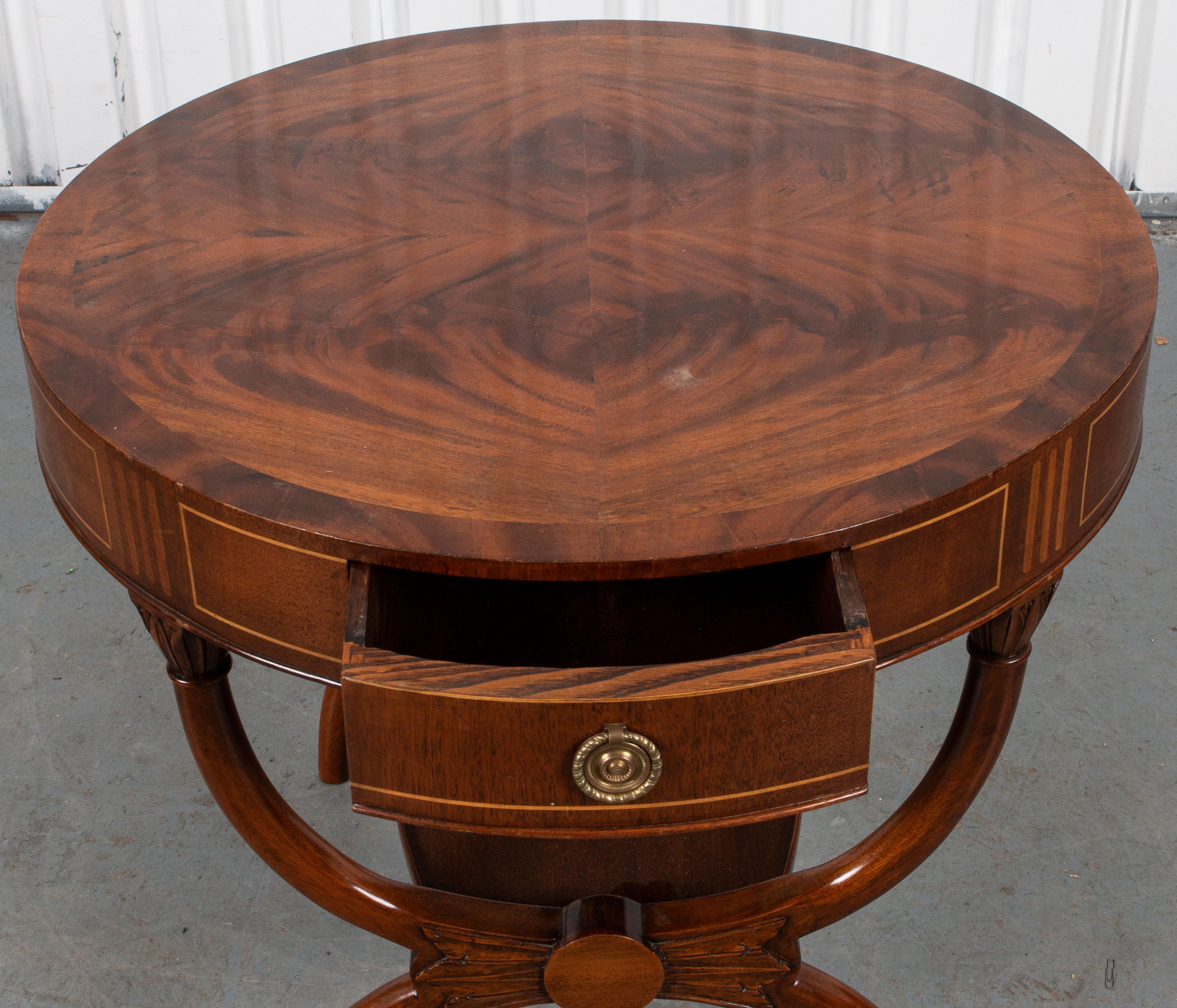 20th Century Regency Manner Inlaid Occasional Table