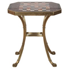 Antique Regency Marble and Gilt Chess Table