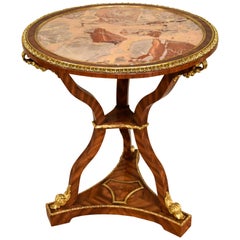 Regency Marble and Kingwood Centre Table