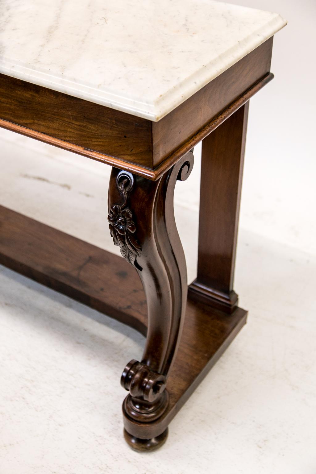 English Regency Marble-Top Console Table