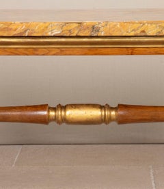 Regency Marble Top Oak Centre Table