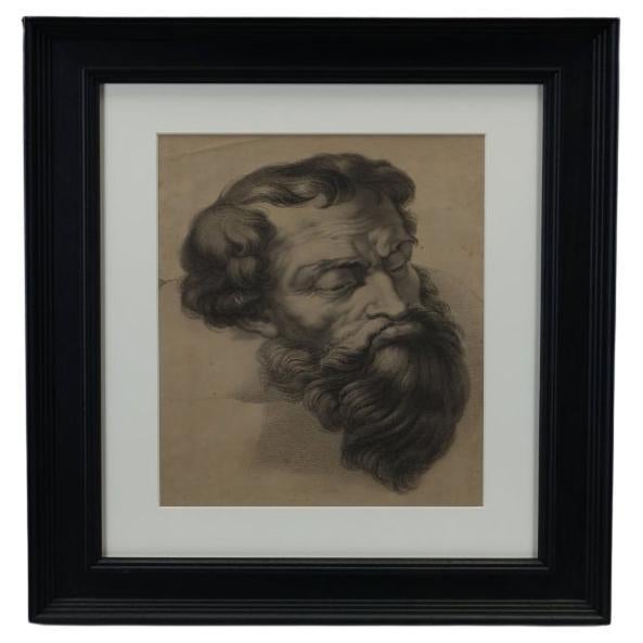 Aubaud "Annals" Print, 1818 Regency Era Figurative Detail, Black Frame For Sale