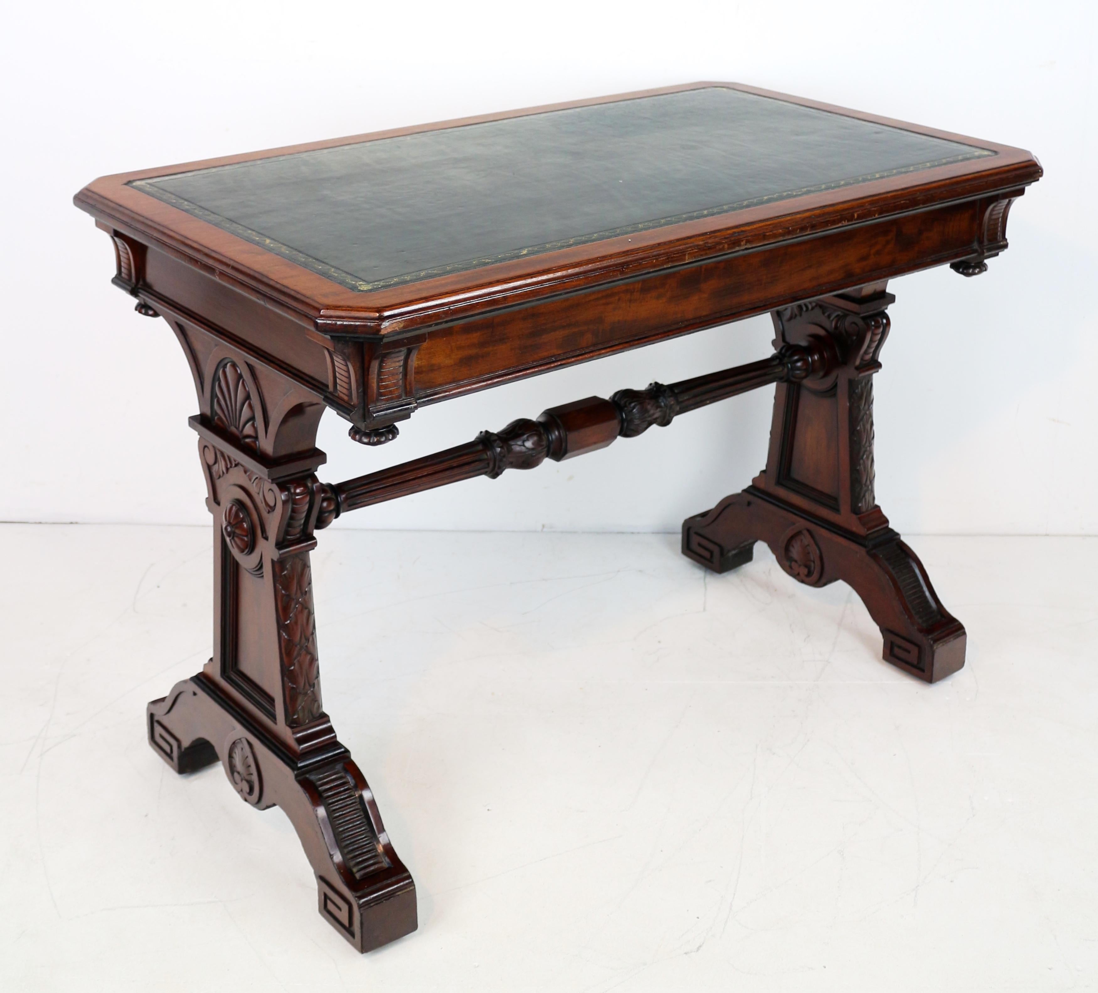 Regency Neoclassical Mahogany Library Table in the manner of Richard Bridgen For Sale 5