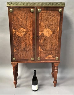 Regency Oak and Burr Oak Side Cabinet of Small Proportions