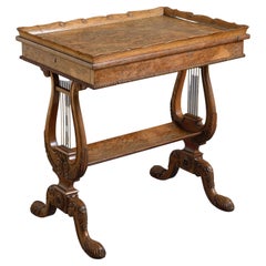 Regency Oak and Burr-Oak Tray-Top Table by Gillows
