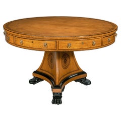  Regency Oak Drum Table