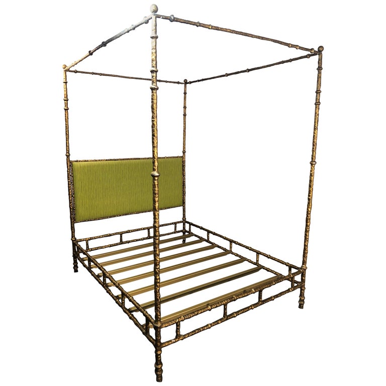 Regency Oly Studio Queen Sized Sculpted Canopy Bedframe For Sale at 1stDibs