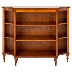 Regency Open Bookcase Breakfront Book Shelf Walnut