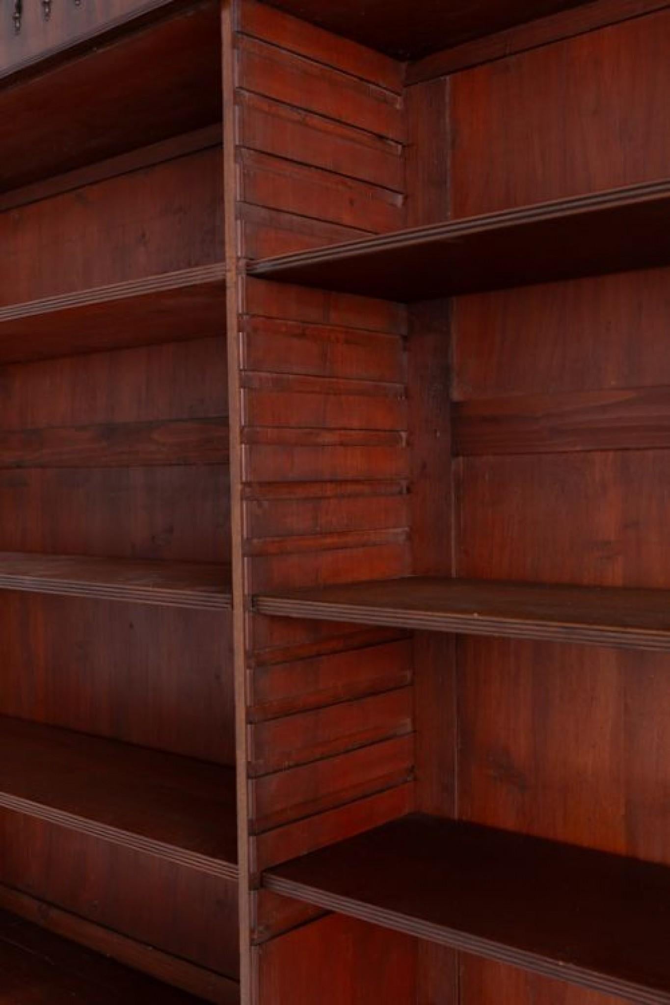Regency Open Bookcase Double Book Shelf Period For Sale 5