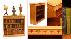 Regency Open Bookcase in Satinwood Sheraton Bookcases Bespoke