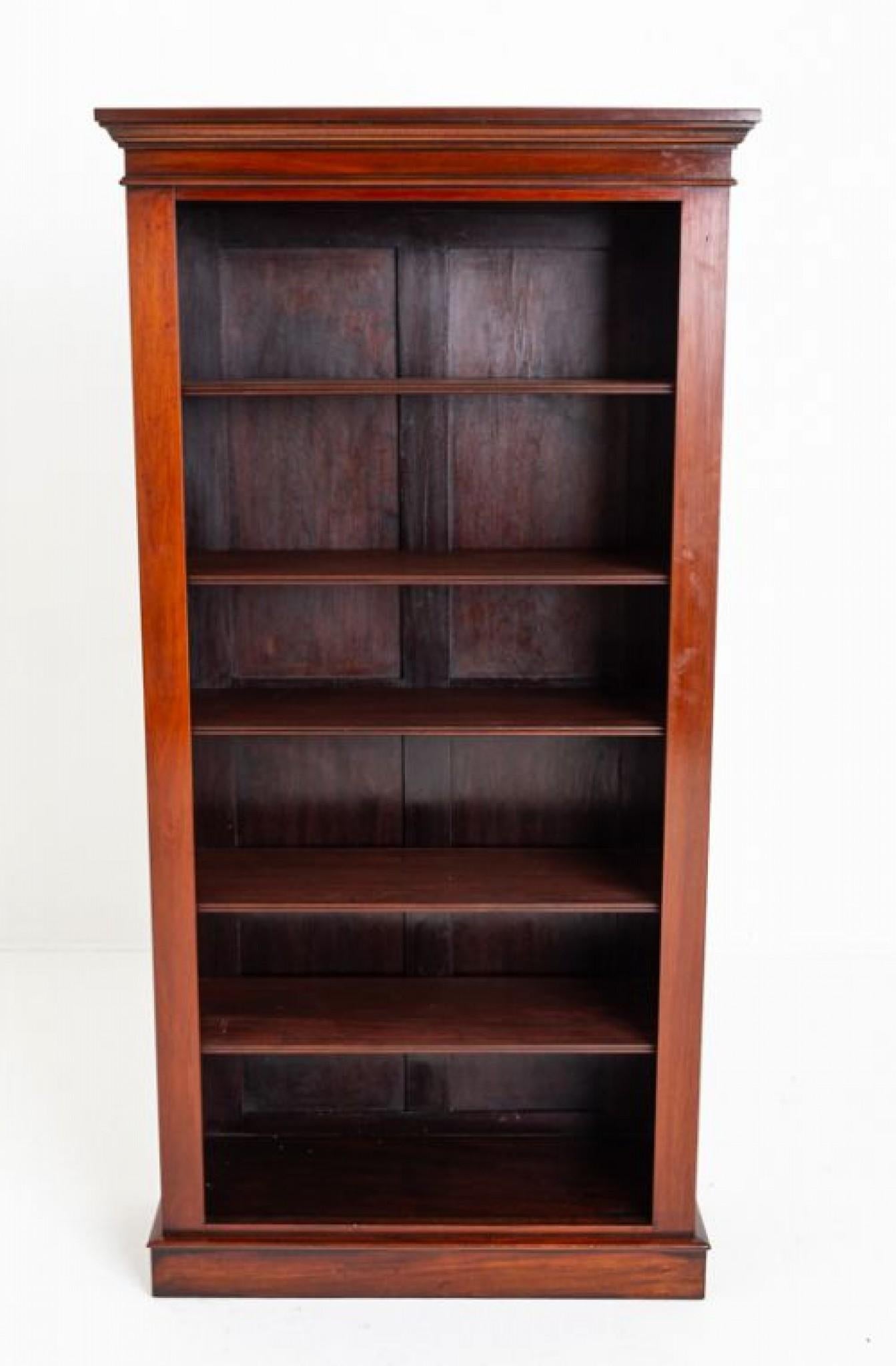Regency Open Bookcase Mahogany Book Shelf In Good Condition For Sale In Potters Bar, GB