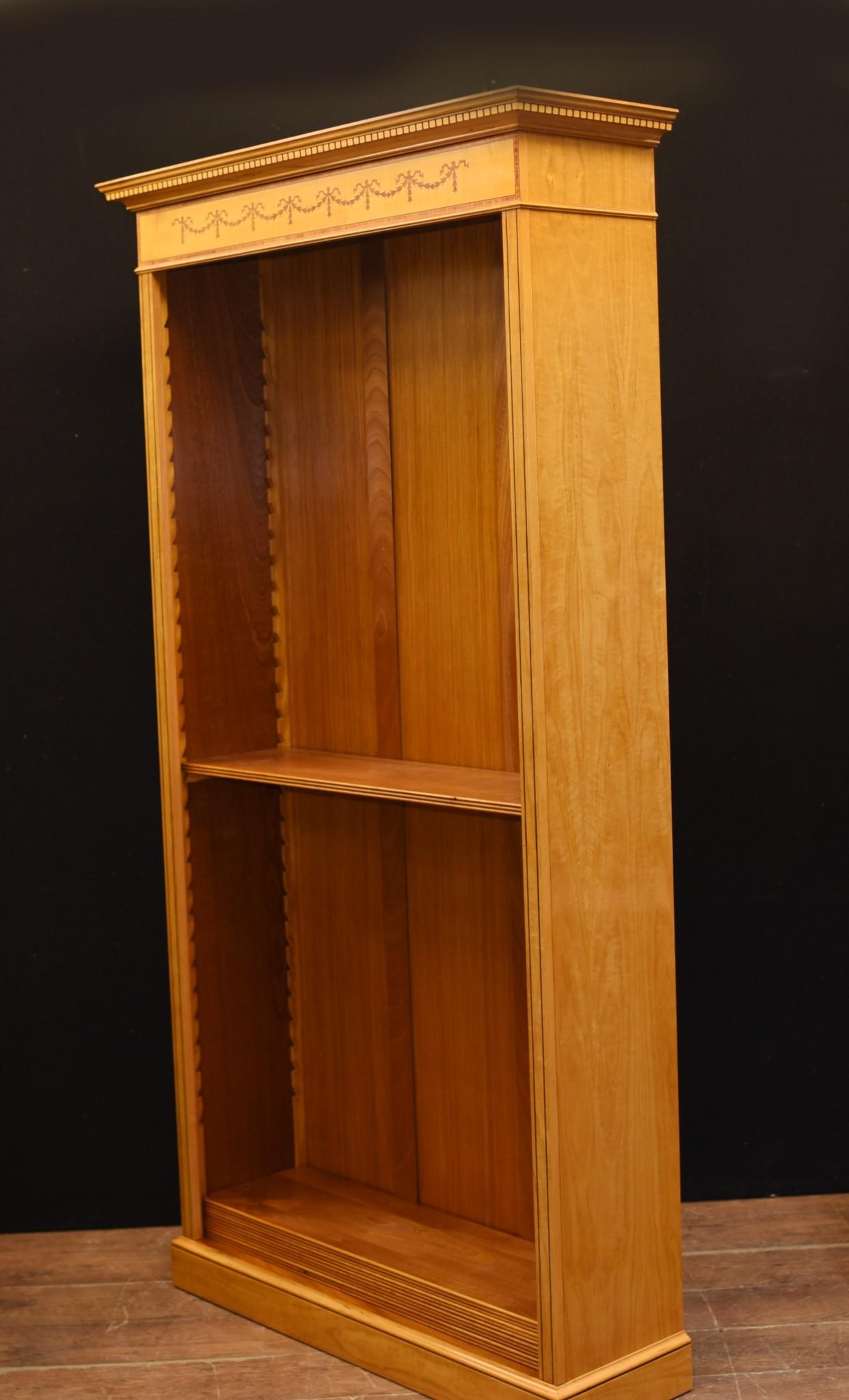 Regency Open Bookcase - Satinwood Sheraton Bookcases For Sale 1