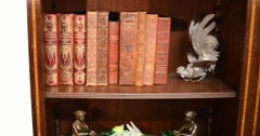 Regency Open Front Bookcase Mahogany Sheraton Inlay Bespoke