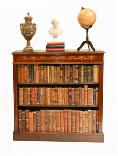 Regency Open Front Bookcase - Mahogany Sheraton Inlay Bespoke
