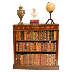 Regency Open Front Bookcase - Mahogany Sheraton Inlay