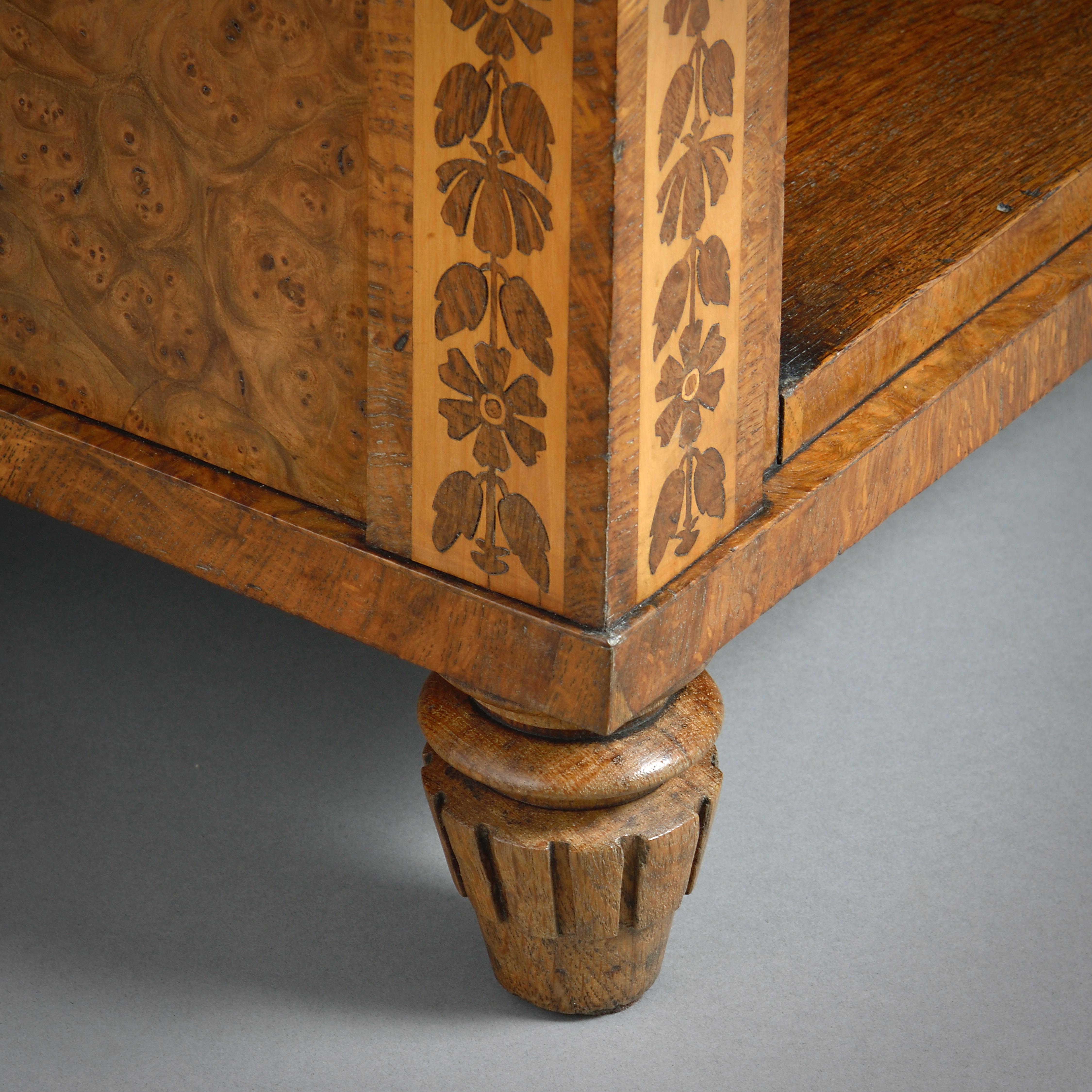 Regency Ormolo-Mounted Pollard Oak Bookcase Attributed to George Bullock For Sale 2