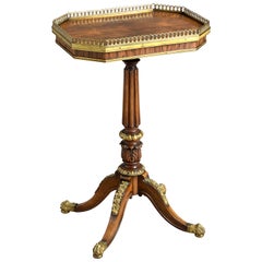 Regency Ormolu and Rosewood Lamp Table