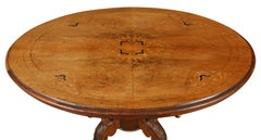 Regency Oval Dining Table with Satinwood and Ebony Inlay