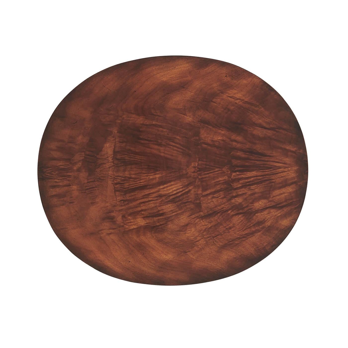 Table d'appoint Regency ovale en acajou Neuf - En vente à Westwood, NJ