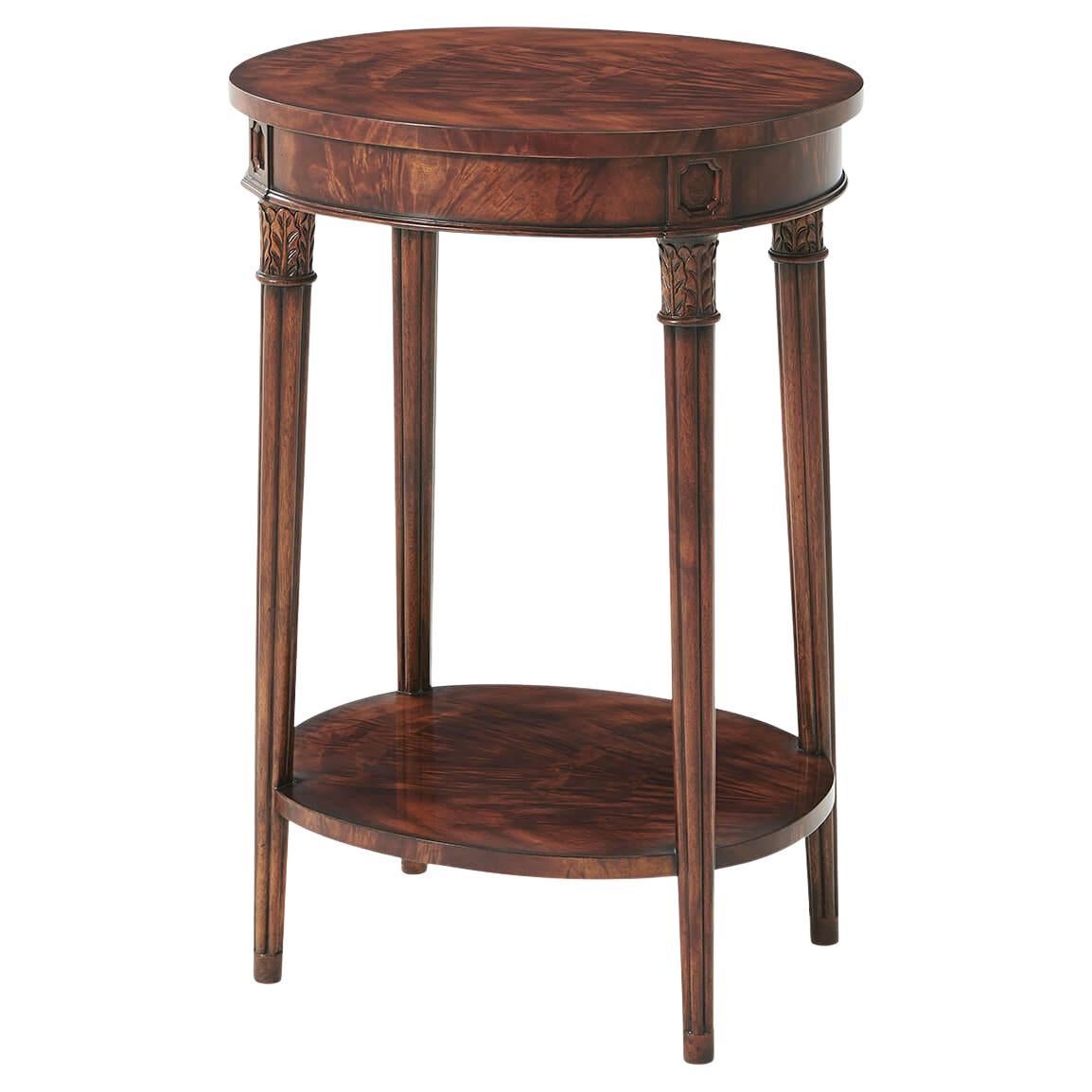Regency Oval Mahogany Side Table