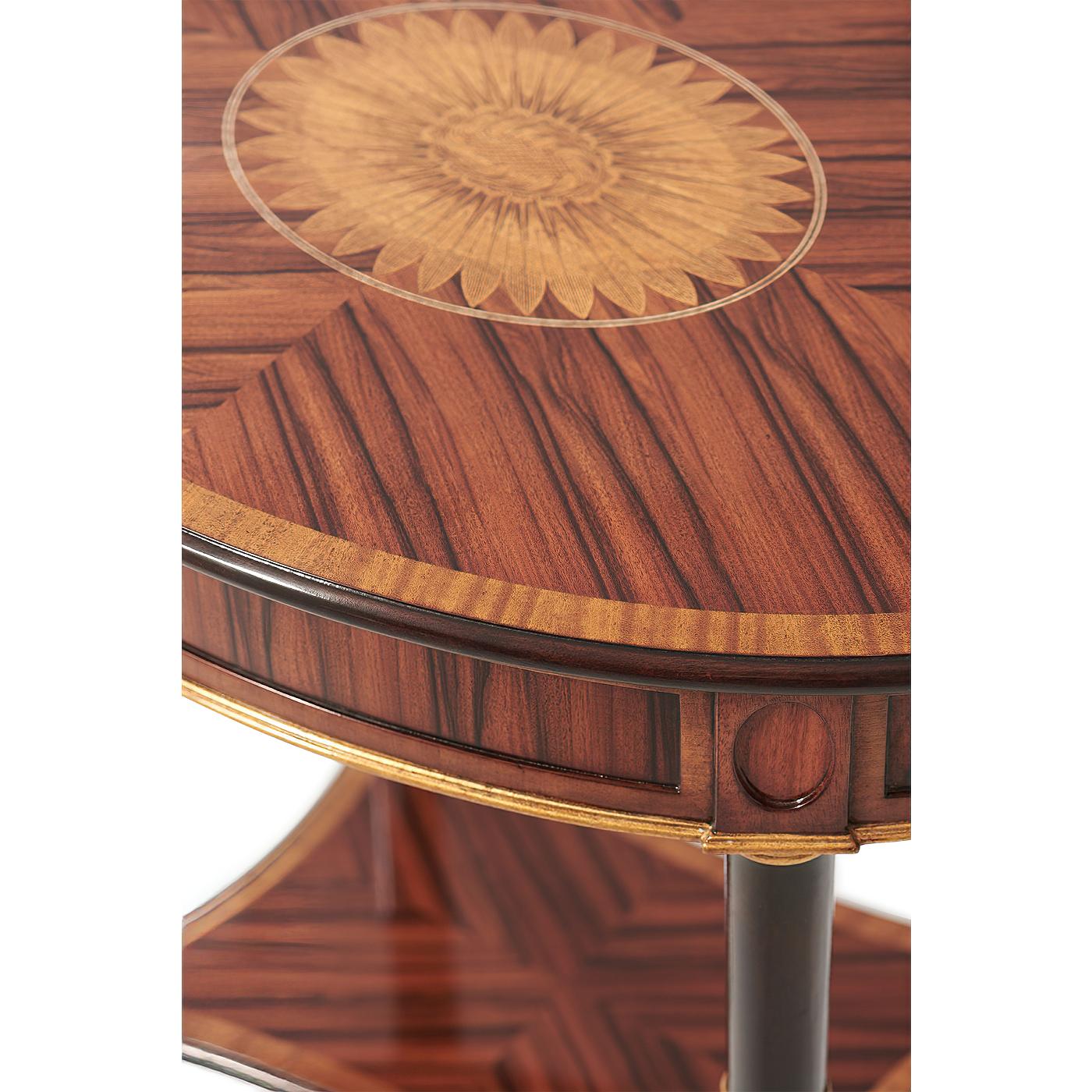 Wood Regency Oval Side Table For Sale