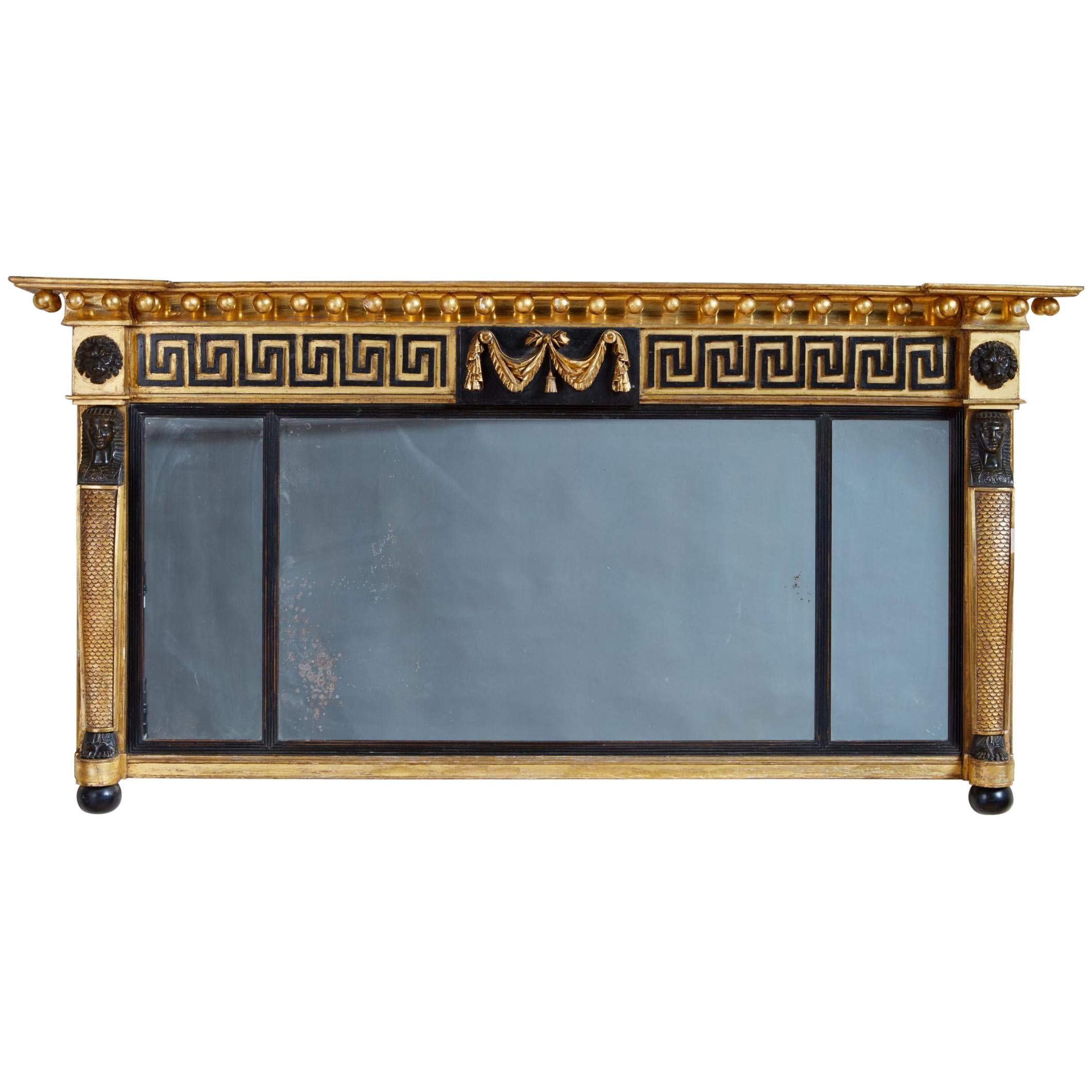 Regency Overmantel-Spiegel im Angebot