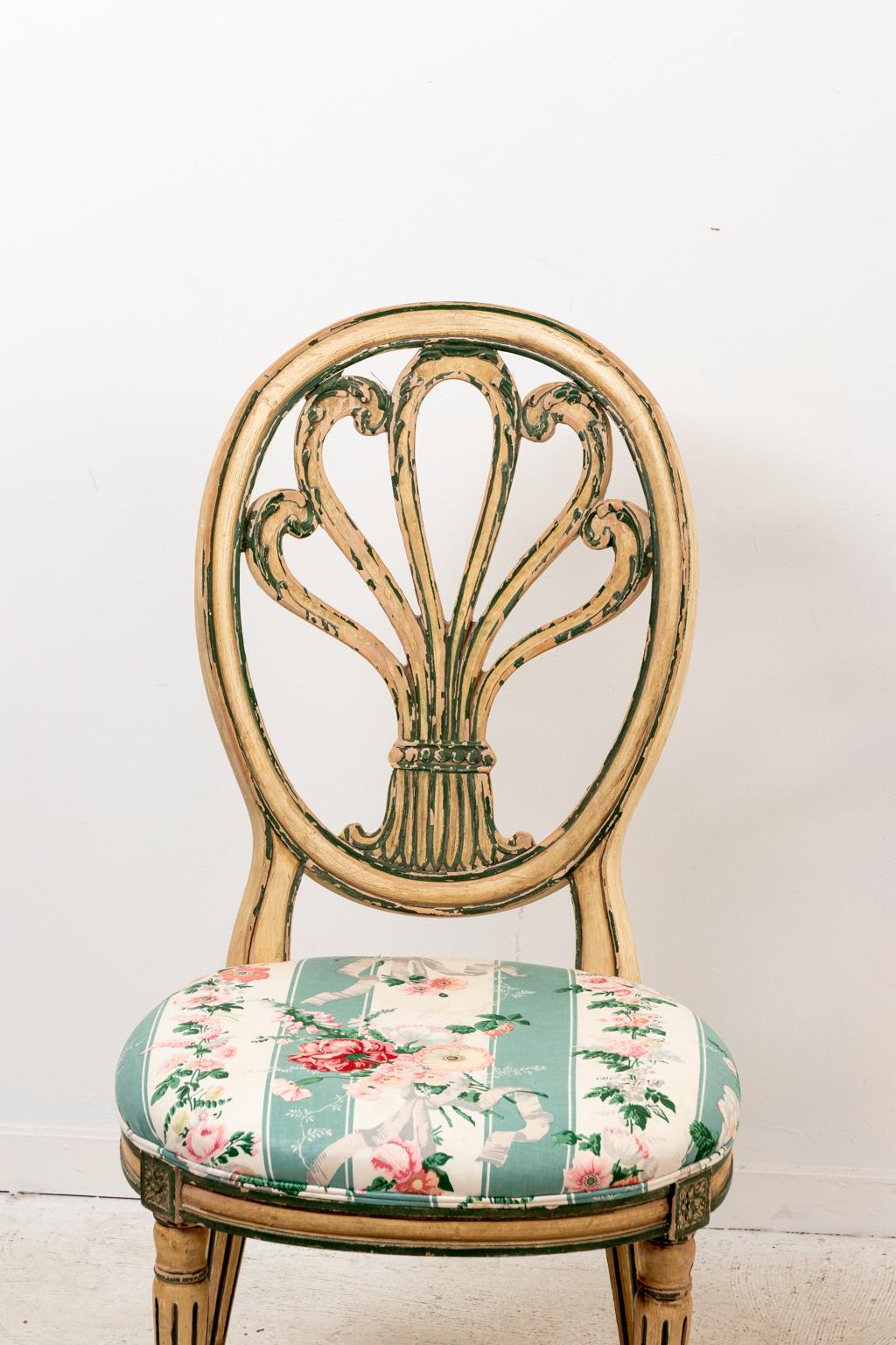Regency Paint Decorated Side Chair For Sale 1