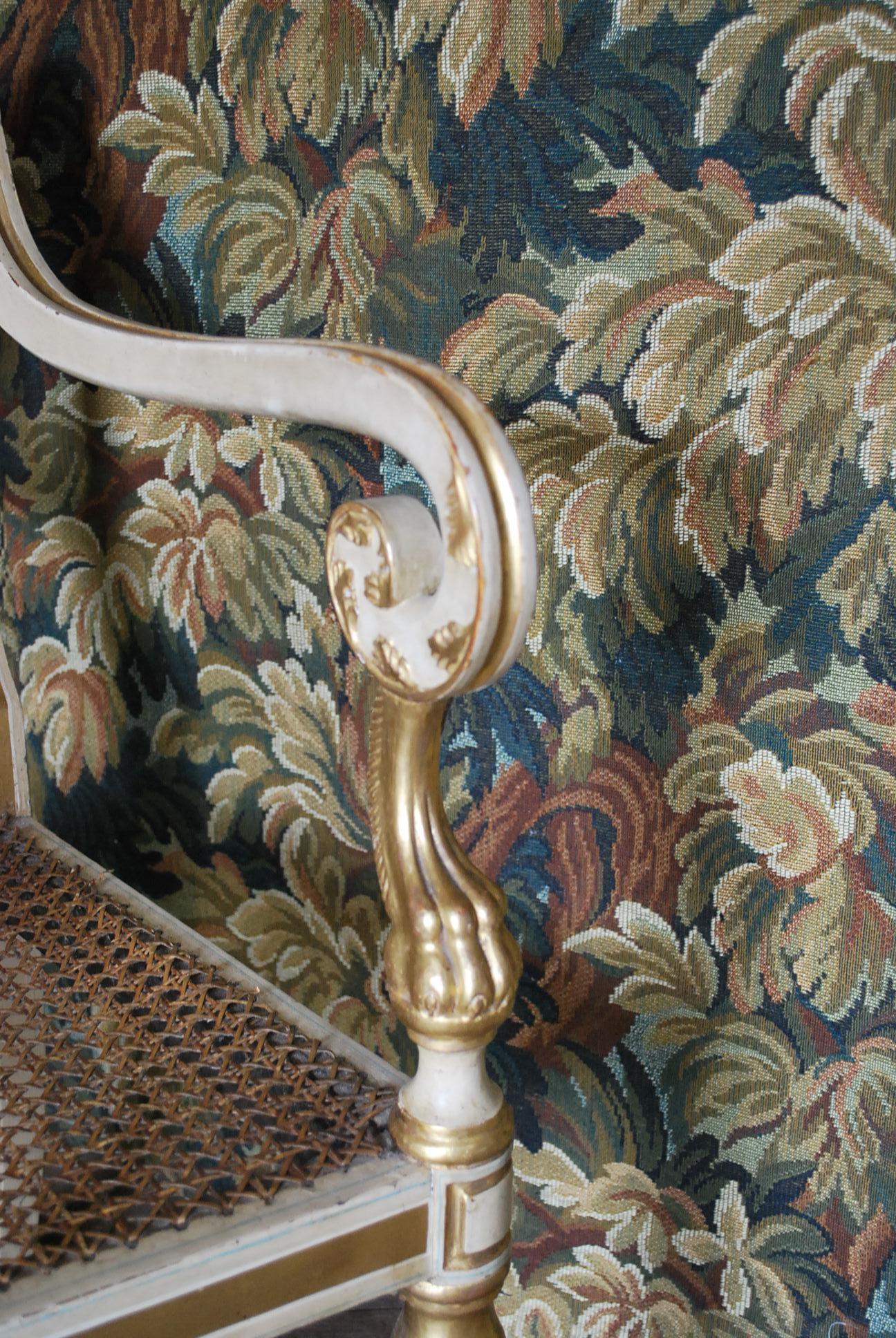Hand-Painted Regency Painted Armchair For Sale