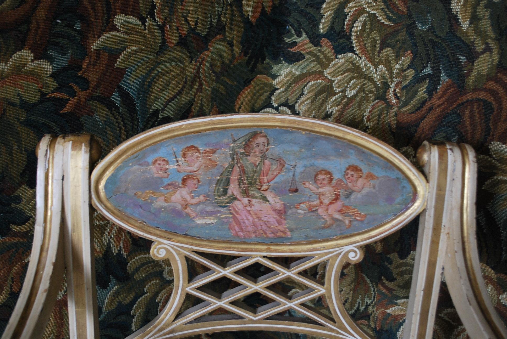 19th Century Regency Painted Armchair For Sale