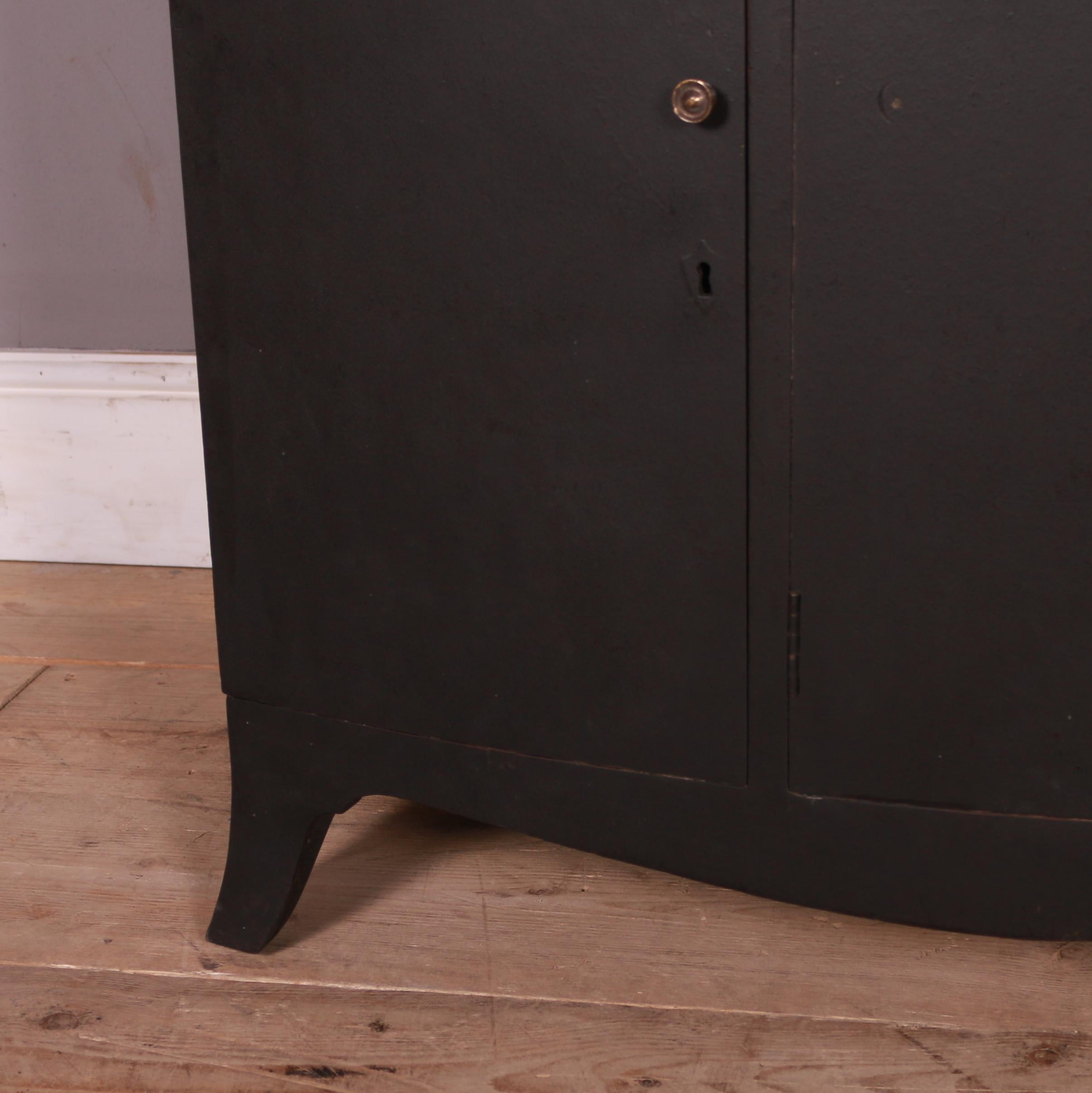 English Regency Painted Bowfront Buffet For Sale