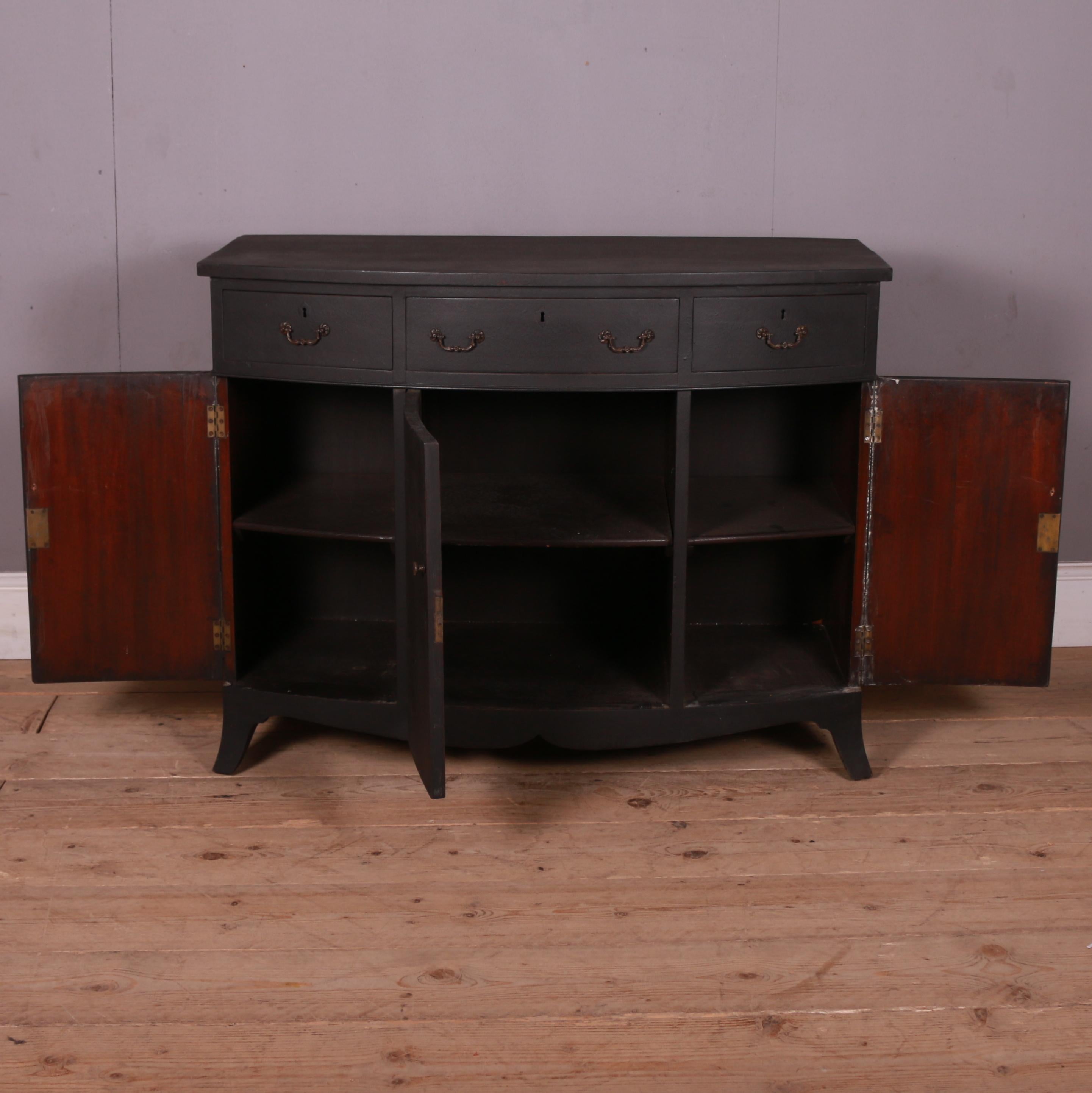 Mahogany Regency Painted Bowfront Buffet For Sale