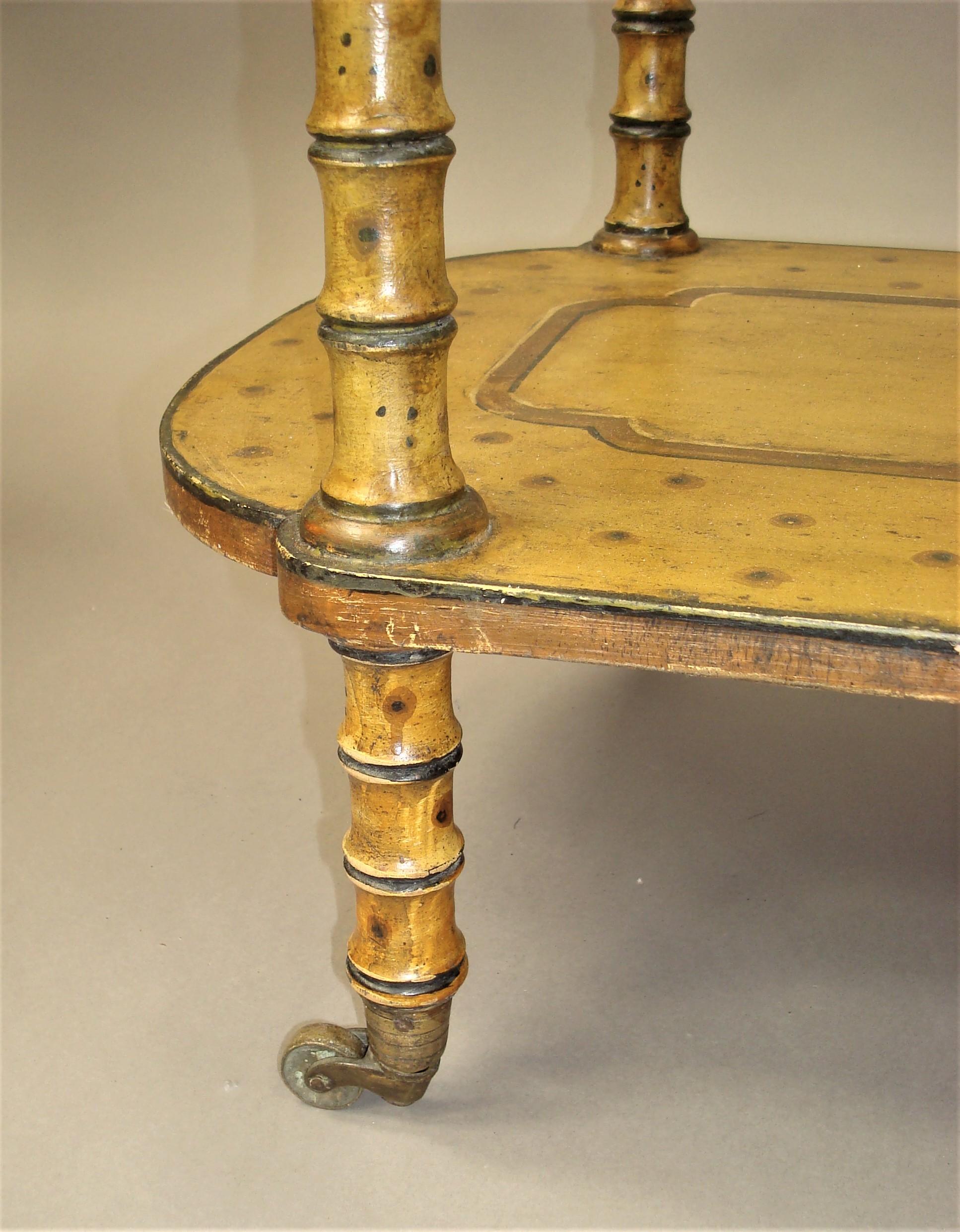 Regency Painted Faux Bamboo Centre Table or Occasional Table For Sale 6