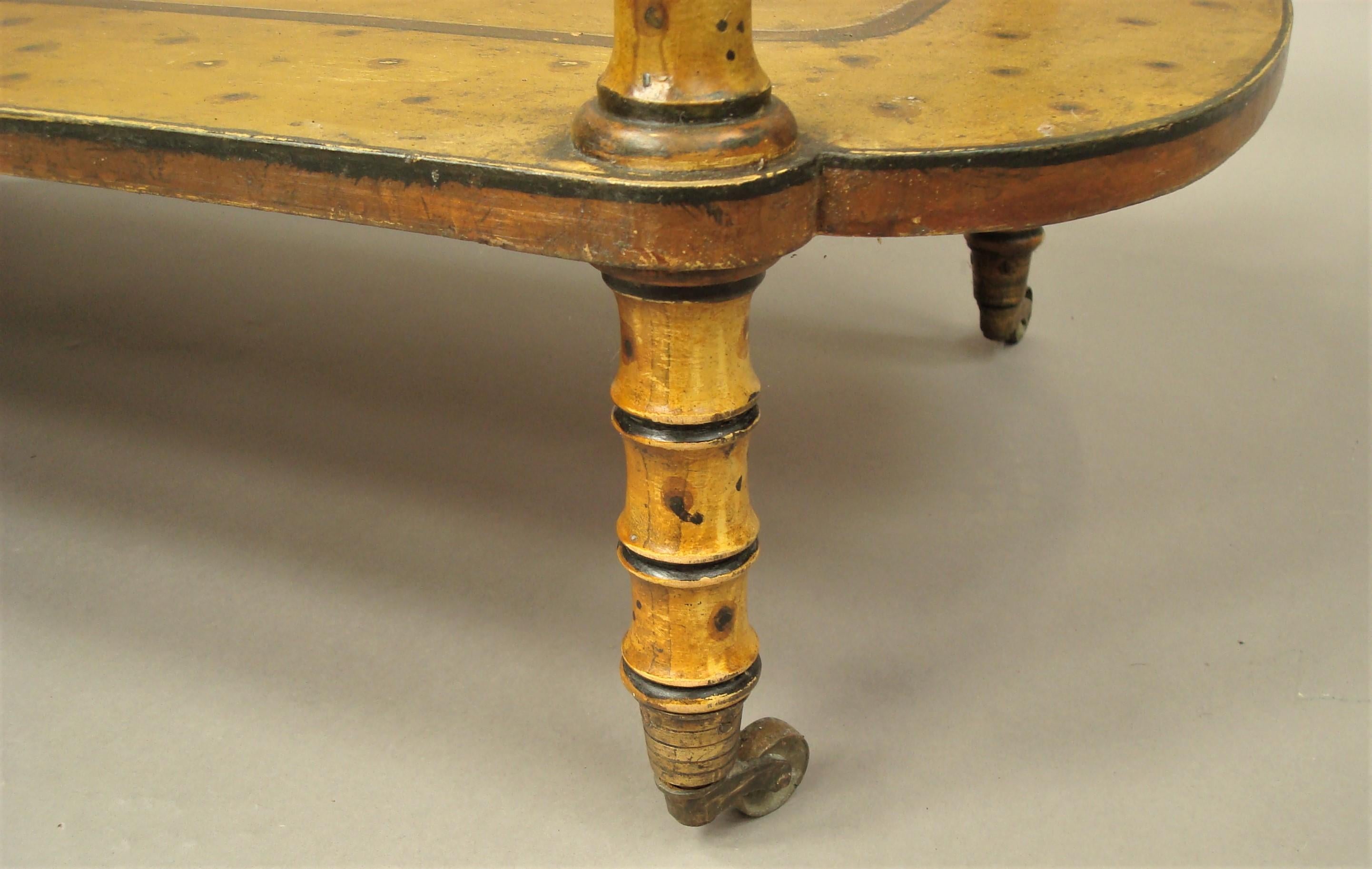 Regency Painted Faux Bamboo Centre Table or Occasional Table For Sale 8