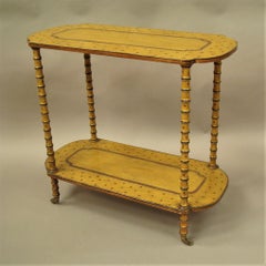 Regency Painted Faux Bamboo Centre Table or Occasional Table