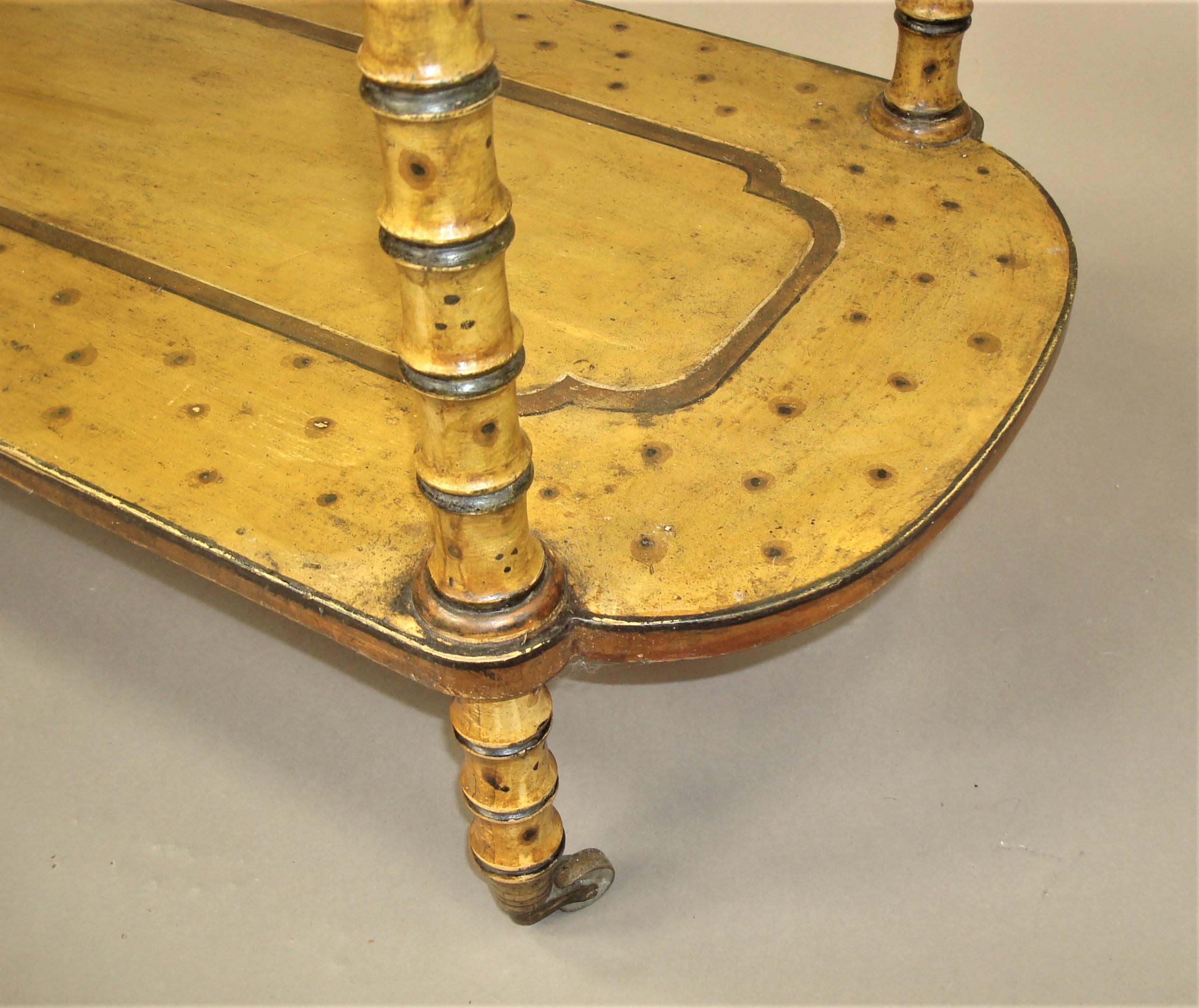 Regency Painted Faux Bamboo Centre Table or Occasional Table In Good Condition For Sale In Moreton-in-Marsh, Gloucestershire