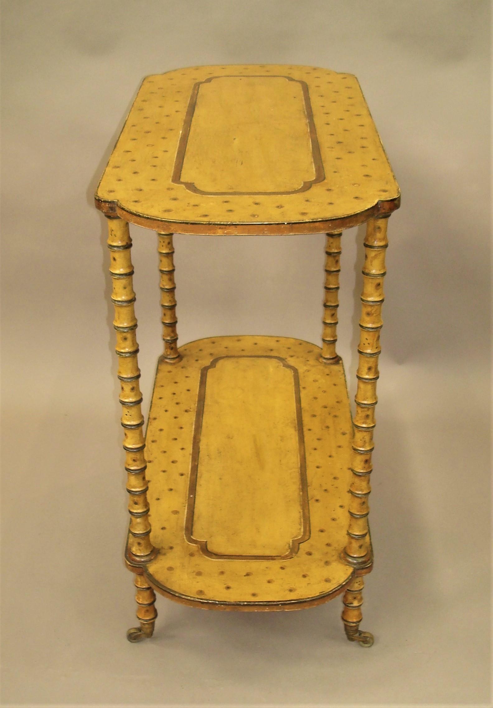 19th Century Regency Painted Faux Bamboo Centre Table or Occasional Table For Sale