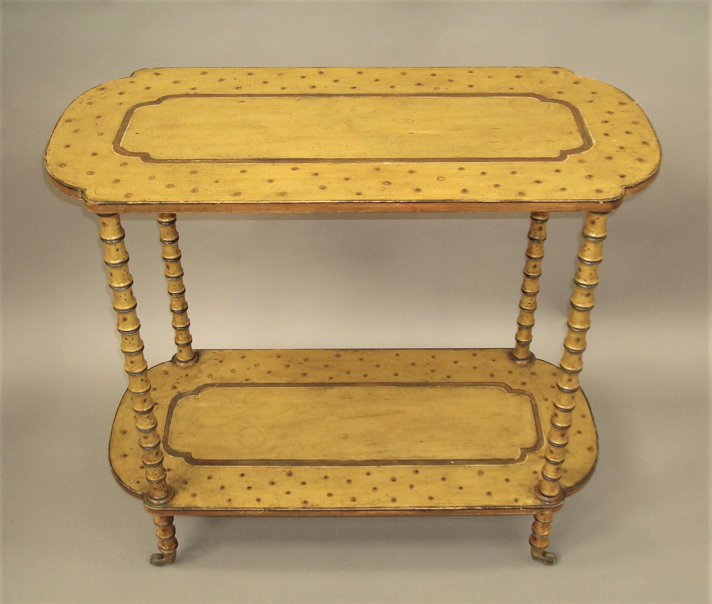 Regency Painted Faux Bamboo Centre Table or Occasional Table For Sale 2