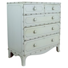 Regency Painted Faux Bamboo Chest of Drawers