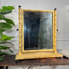 Regency Painted Faux Bamboo Dressing Table Mirror