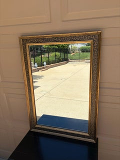 Regency Painted Giltwood Mirror with Scrolling Vines