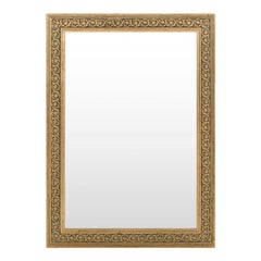 Regency Painted Giltwood Mirror with Scrolling Vines