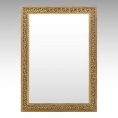 Regency Painted Giltwood Mirror with Scrolling Vines