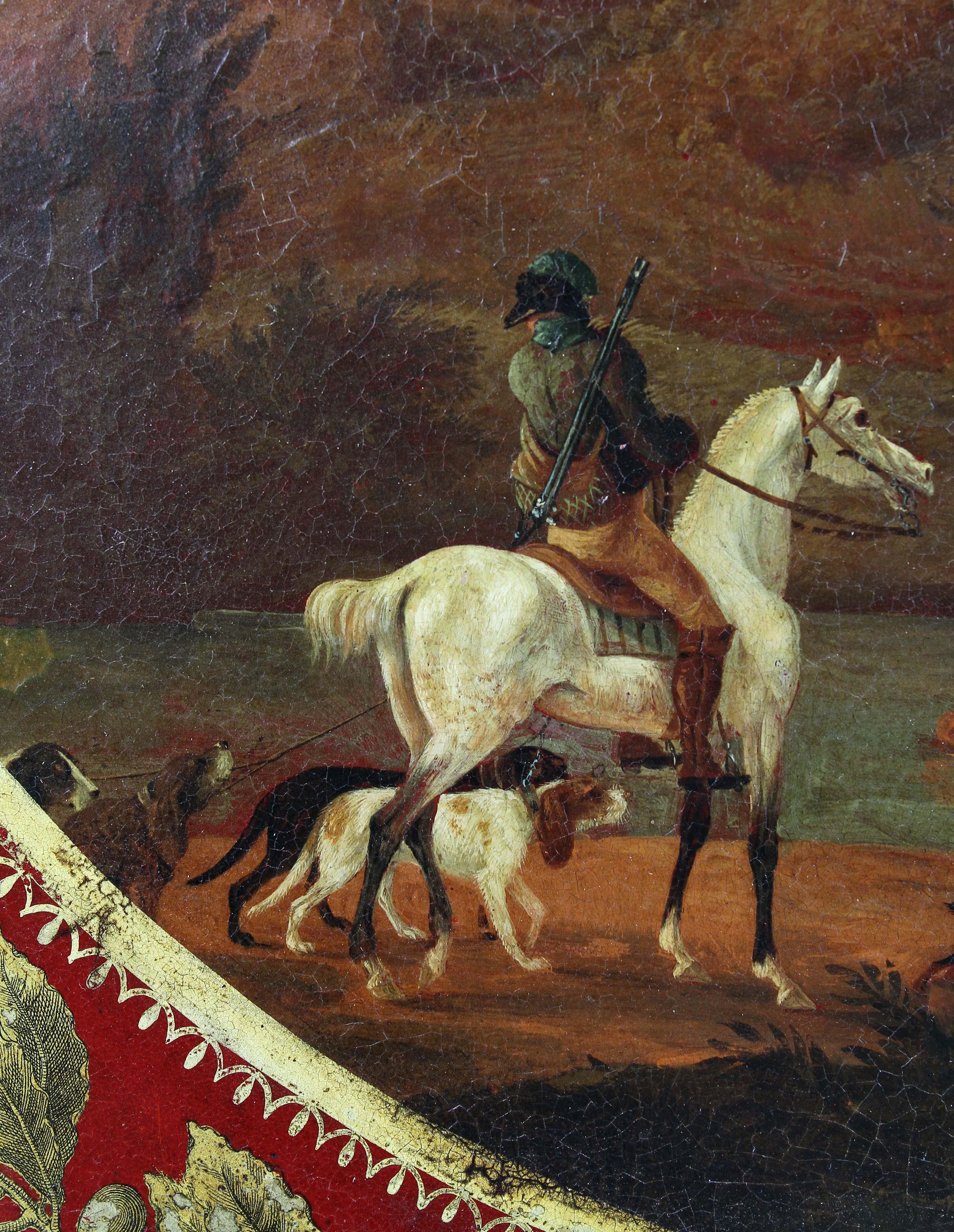 XIX secolo Vassoio in talpa dipinto Regency in vendita