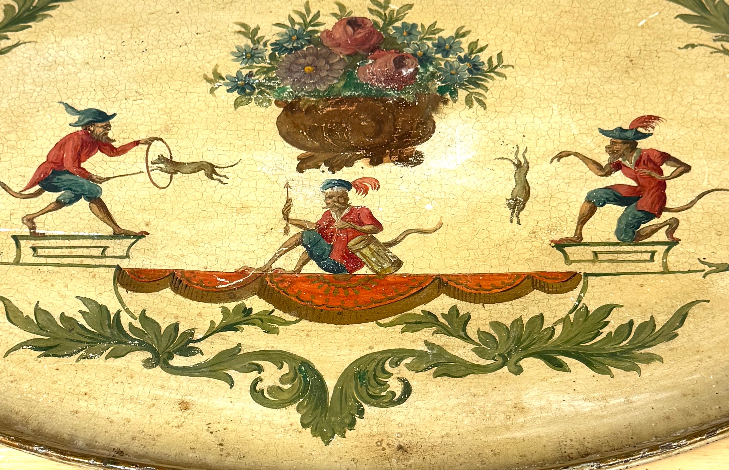 Bandeja de tole pintada de la Regencia con Chinoiserie  Decoración, inglés o francés en venta 8